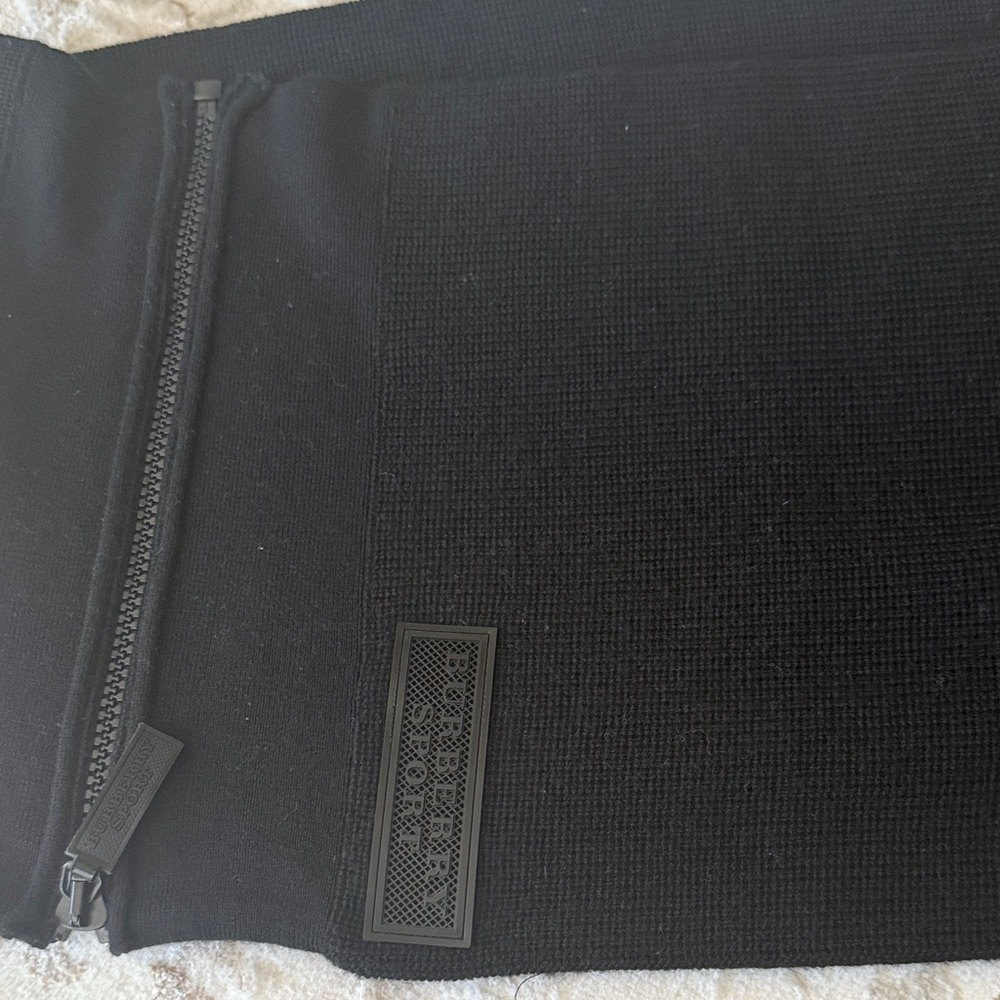 Black Knit Accessory with Zipper